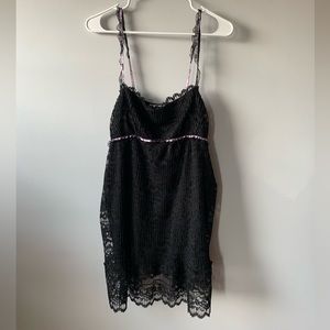 Vintage lace black and purple lingerie